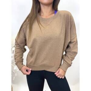 NEW WANAKOME erma scooped drop shoulder sweatshirt in caramel
